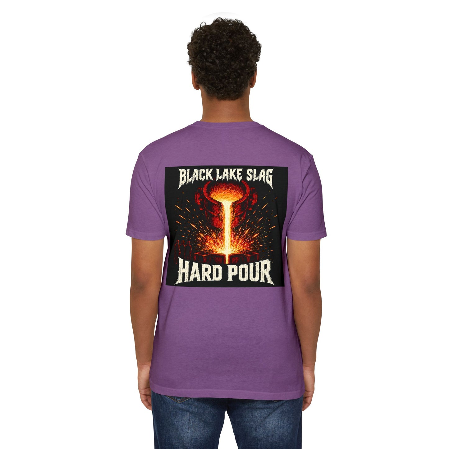 Hard Pour Blacksmith T‑Shirt — "Black Lake Slag" Molten Metal Graphic