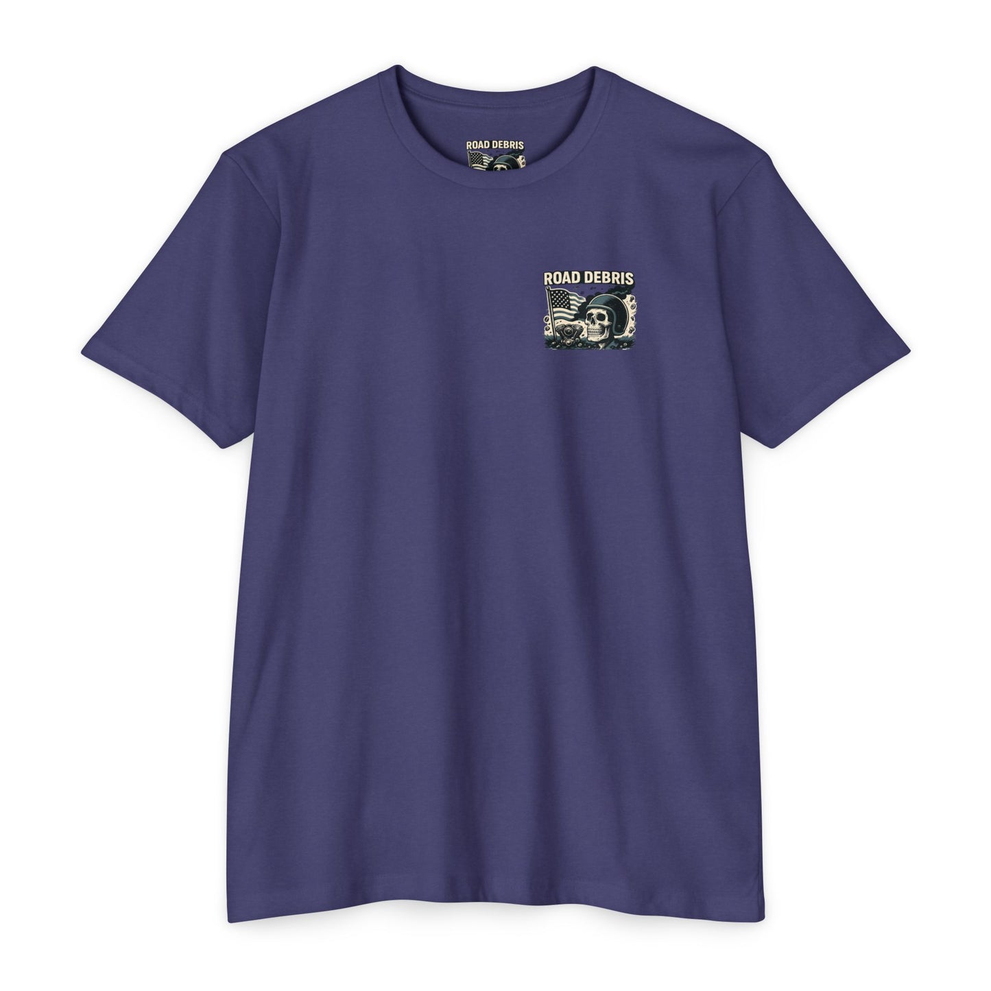 Road Debris Skull Tee — 'Road Debris Redline Republic' Graphic T-Shirt