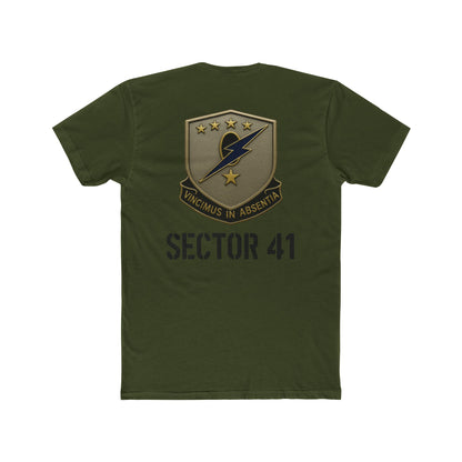 Unisex Cotton Crew Tee - Sector 41 Graphic Tee, Casual Wear, Military Style Shirt, Vintage Look T-Shirt, Gift for Him/Her