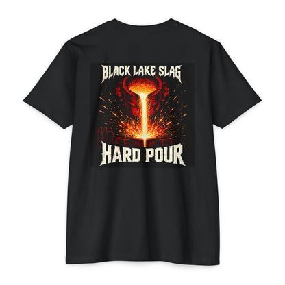 Hard Pour Blacksmith T‑Shirt — "Black Lake Slag" Molten Metal Graphic