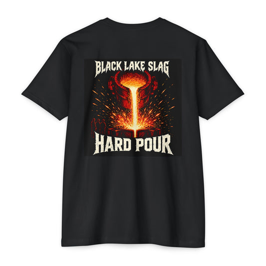 Hard Pour Blacksmith T‑Shirt — "Black Lake Slag" Molten Metal Graphic
