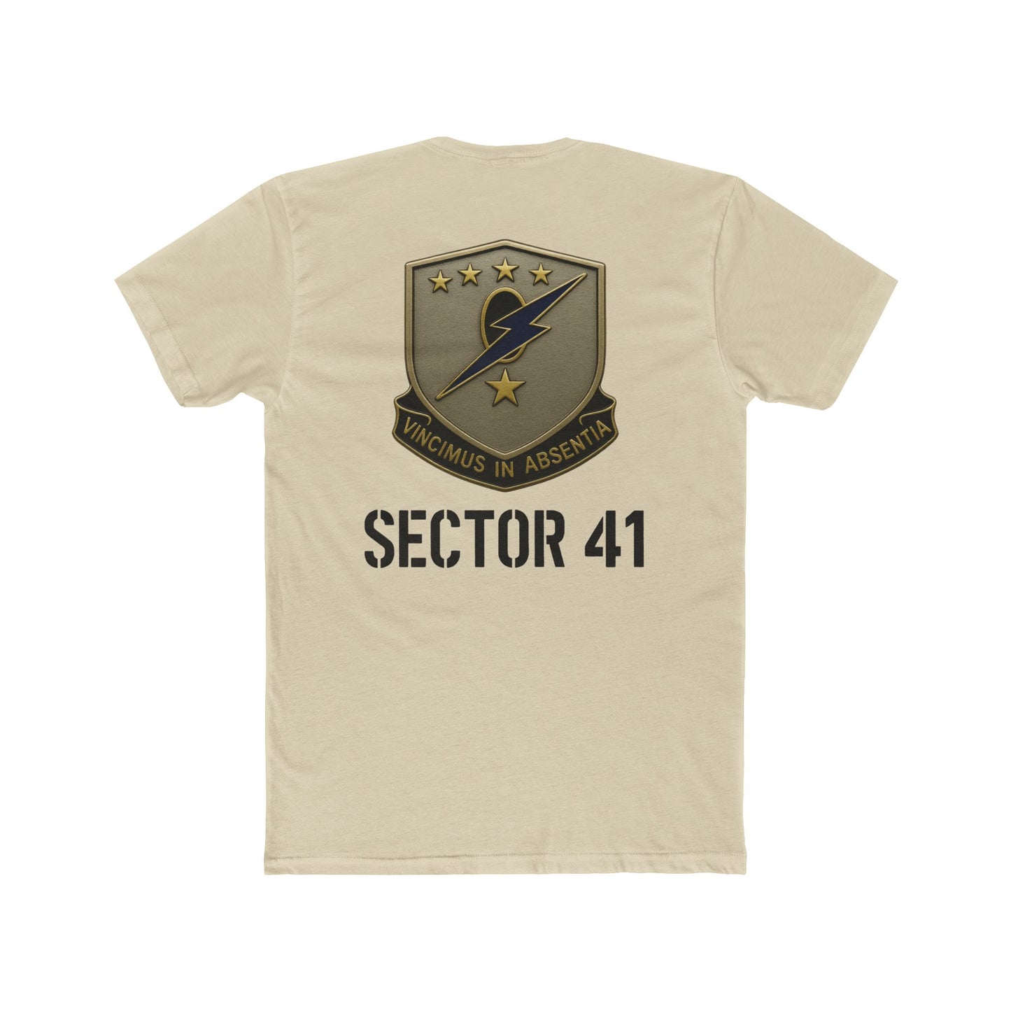 Unisex Cotton Crew Tee - Sector 41 Graphic Tee, Casual Wear, Military Style Shirt, Vintage Look T-Shirt, Gift for Him/Her