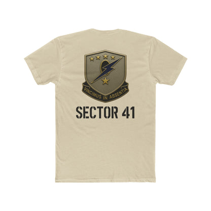 Unisex Cotton Crew Tee - Sector 41 Graphic Tee, Casual Wear, Military Style Shirt, Vintage Look T-Shirt, Gift for Him/Her