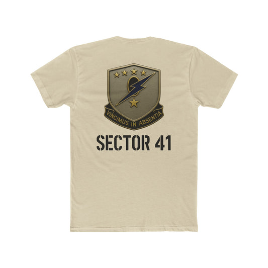 Unisex Cotton Crew Tee - Sector 41 Graphic Tee, Casual Wear, Military Style Shirt, Vintage Look T-Shirt, Gift for Him/Her