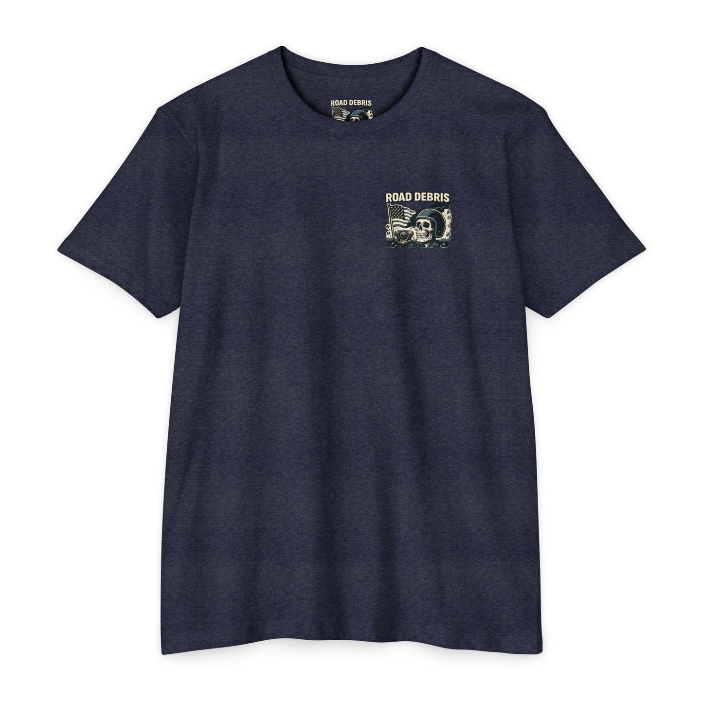 Road Debris Skull Tee — 'Road Debris Redline Republic' Graphic T-Shirt