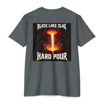 Hard Pour Blacksmith T‑Shirt — "Black Lake Slag" Molten Metal Graphic