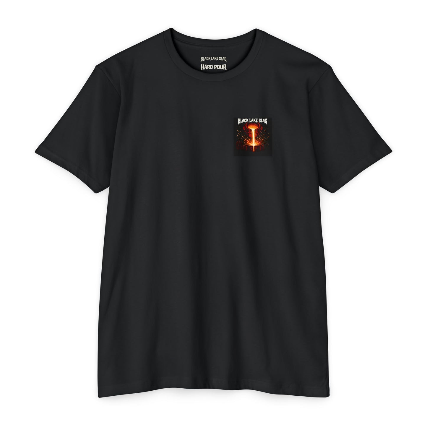 Hard Pour Blacksmith T‑Shirt — "Black Lake Slag" Molten Metal Graphic