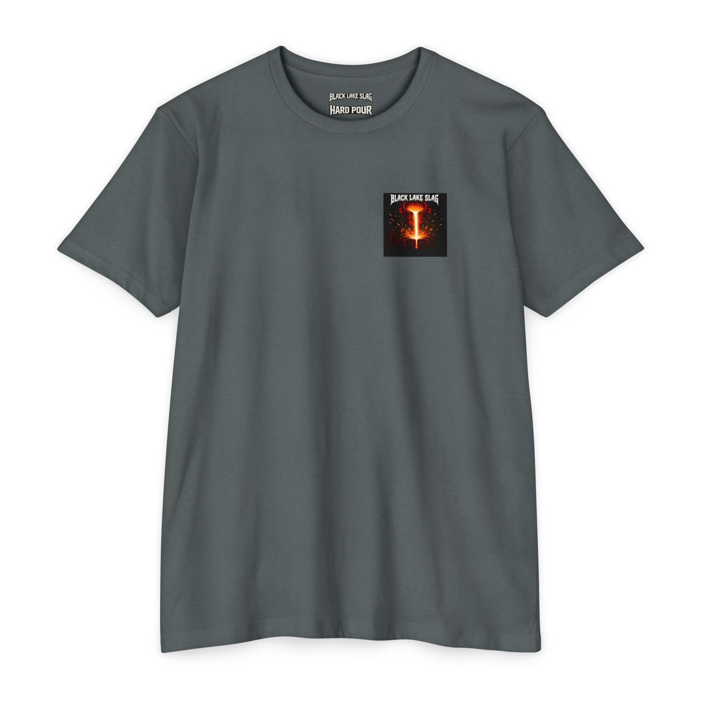 Hard Pour Blacksmith T‑Shirt — "Black Lake Slag" Molten Metal Graphic