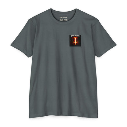 Hard Pour Blacksmith T‑Shirt — "Black Lake Slag" Molten Metal Graphic